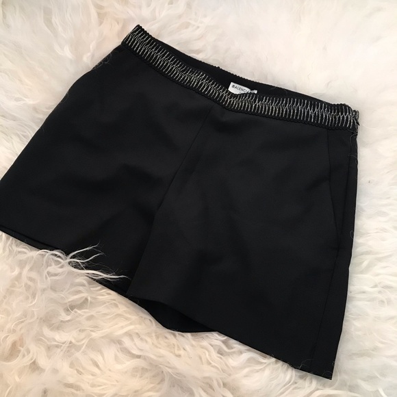BALENCIAGA Mini Wool-Blend Shorts - Picture 2 of 5